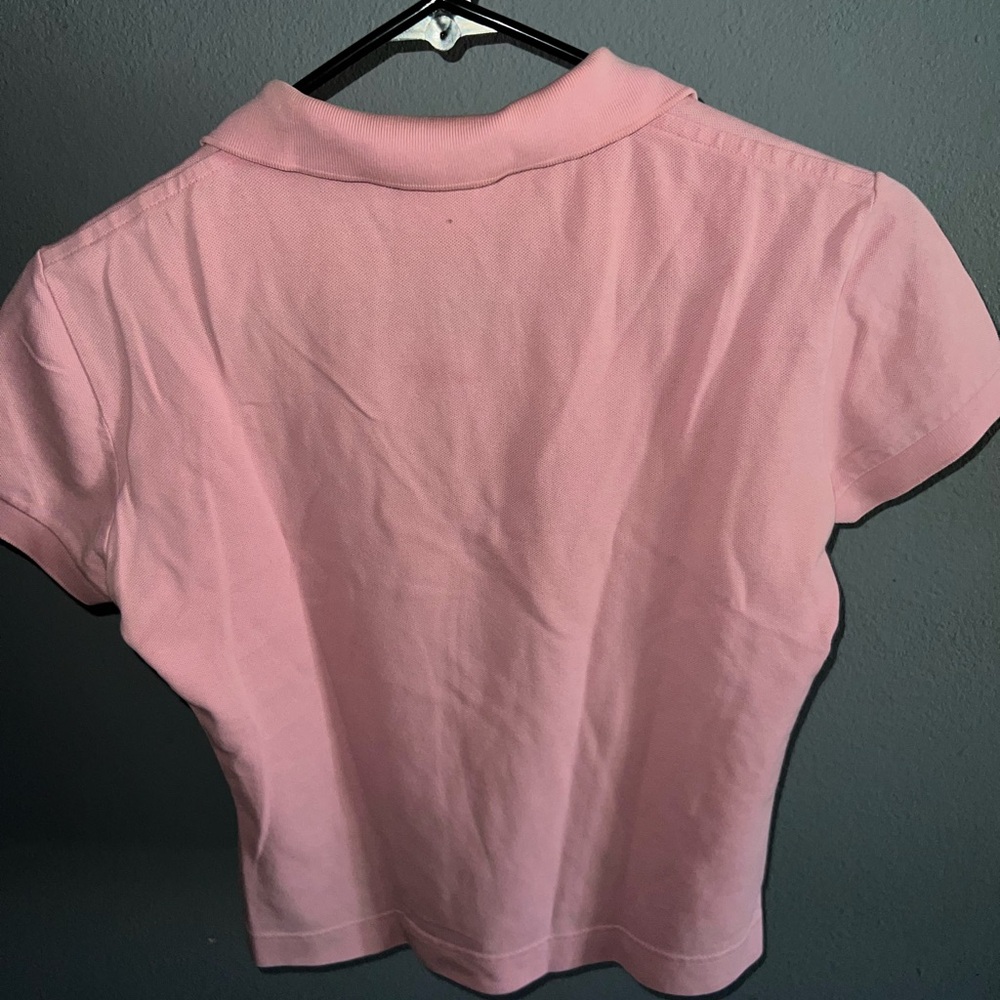 Lacoste Light Pink Polo Shirt with Embroidered Crocodile - Picture 3 of 3